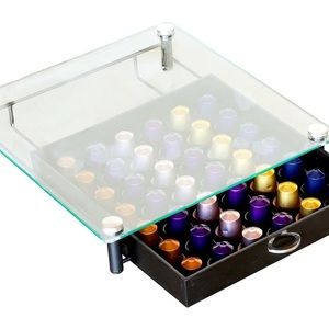 Glass Original Pod Holder Drawer, 42 Nespresso Capsule Organizer